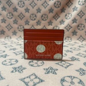 💚🩷Michael Kors Orange monogram Card Holder